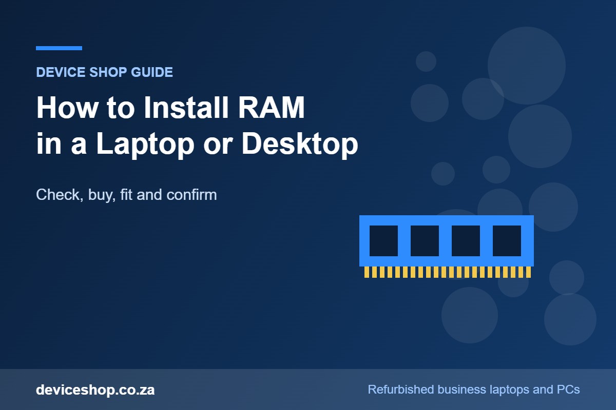 How to install RAM in a laptop or desktop